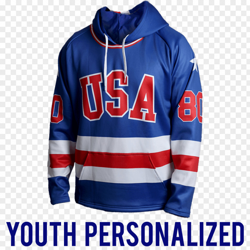 Junior Ice Hockey Hoodie T-shirt United States National Men's Team Miracle On Jersey PNG