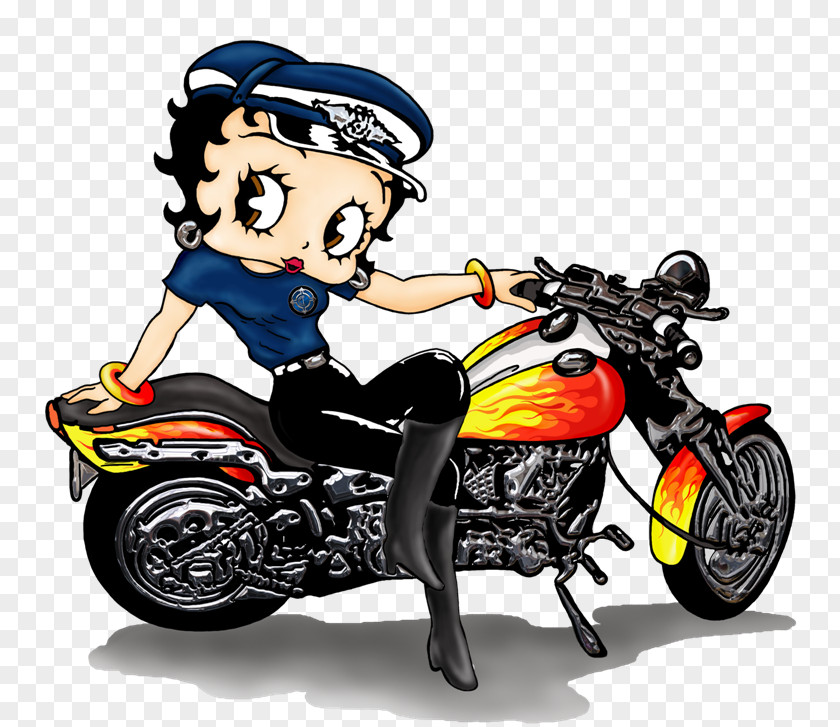 Motorcycle Betty Boop Olive Oyl Popeye Image PNG