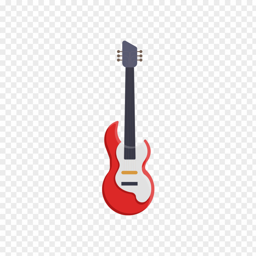 Red Electronic Guitar Electric Download PNG