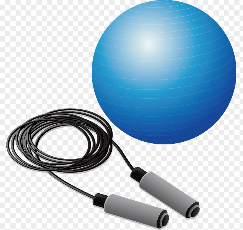 Three-dimensional Blue Ball Skipping Royalty-free Rope Sport Clip Art PNG