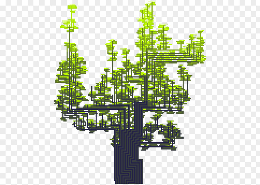 8bit Tree Pine Family Font PNG