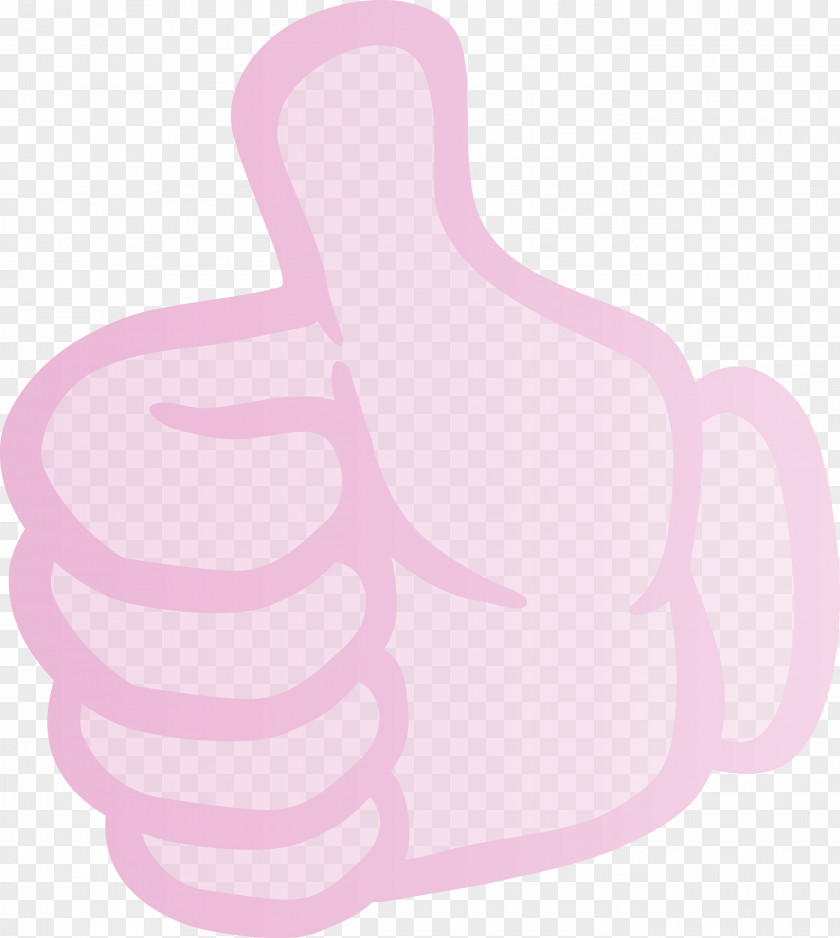 Pink Finger Hand Thumb Gesture PNG