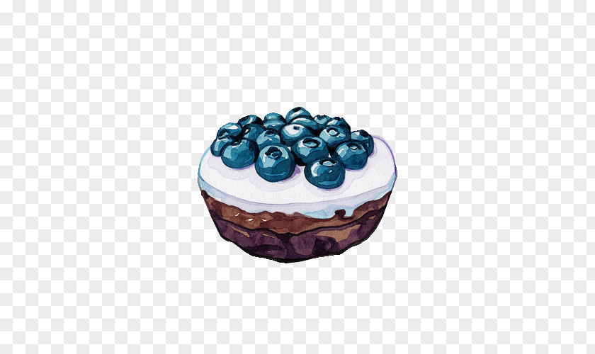 Cake Cream Cupcake Dessert Blueberry PNG
