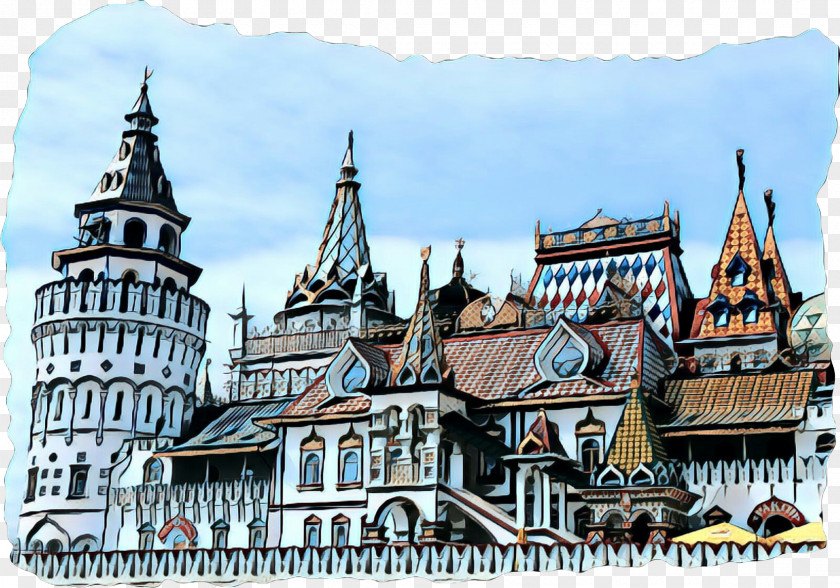 Classical Architecture City Cartoon PNG