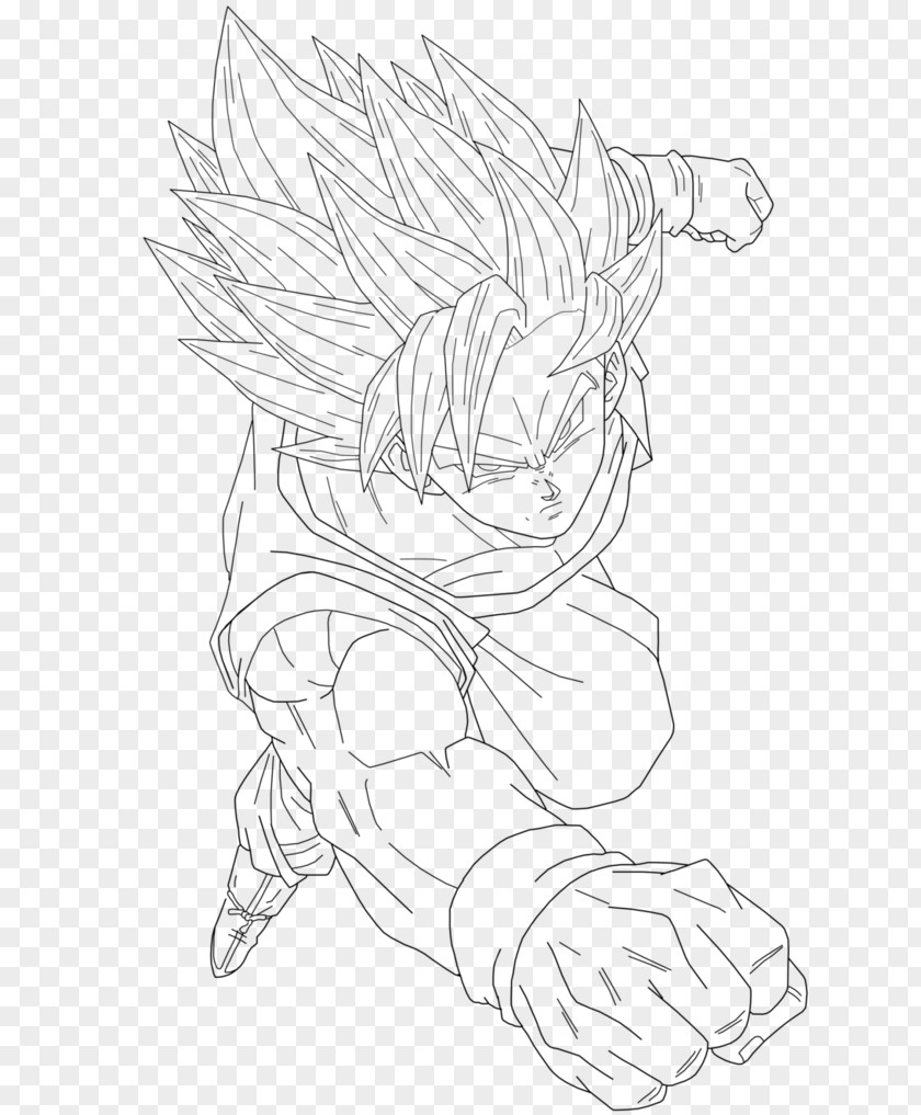 Goku Super Saiyan Drawing Sketch PNG
