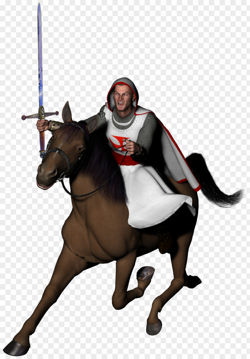 Medival Knight Horse Knights Templar PNG