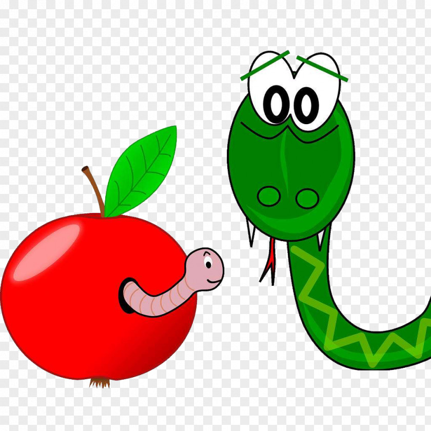 Snake Apples Smooth Green Clip Art PNG