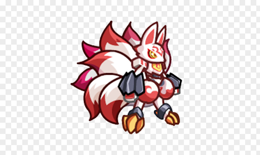 Red Tail Nine Fox Picture Material Huli Jing Nine-tailed Ninetales PNG