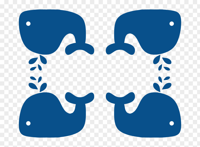 Whale Silhouette Blue Clip Art PNG