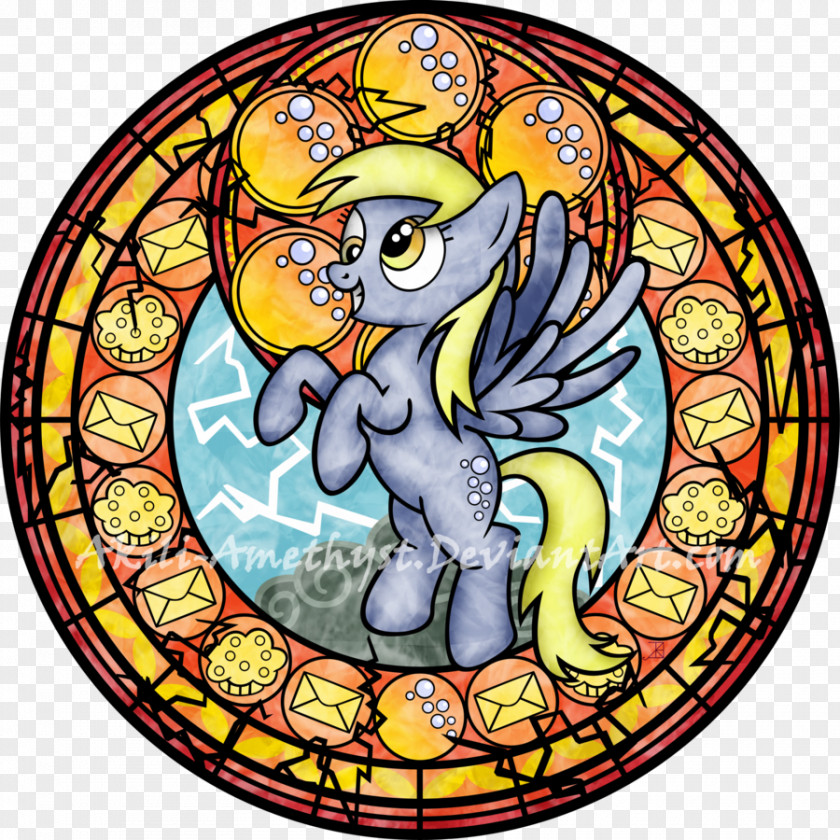 Window Stained Glass Derpy Hooves Pony PNG