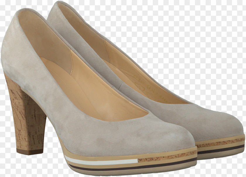 Beige High-heeled Shoe Footwear Suede PNG