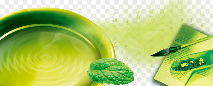 Green Tea Culture Banner Design Packaging And Labeling PNG