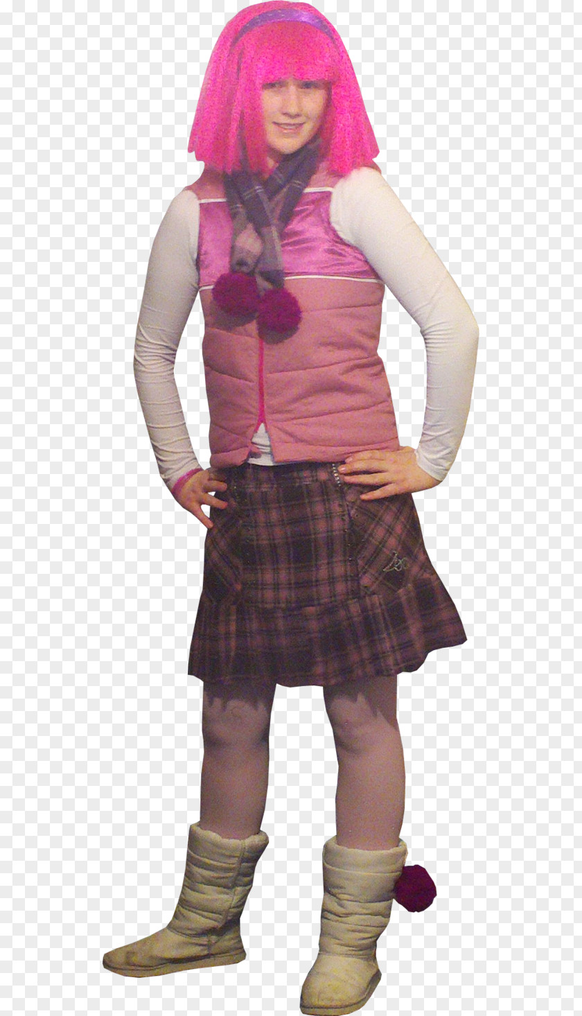 Stephanie (lazytown) Costume Pink M Headgear RTV PNG