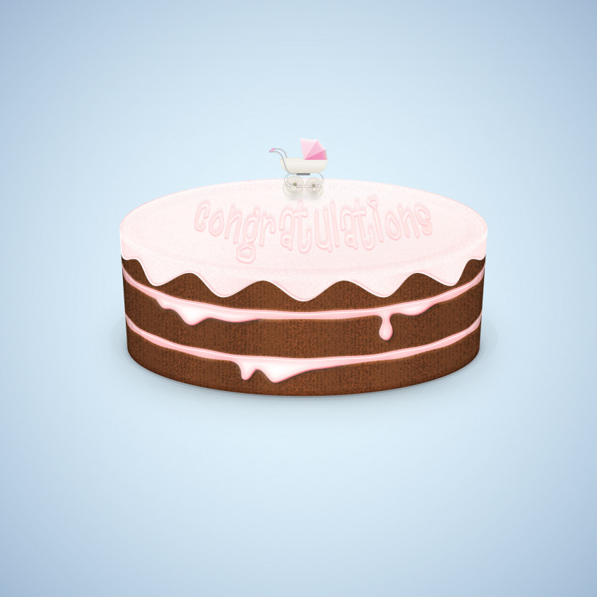 Chocolate Cake Birthday Layer Torte PNG