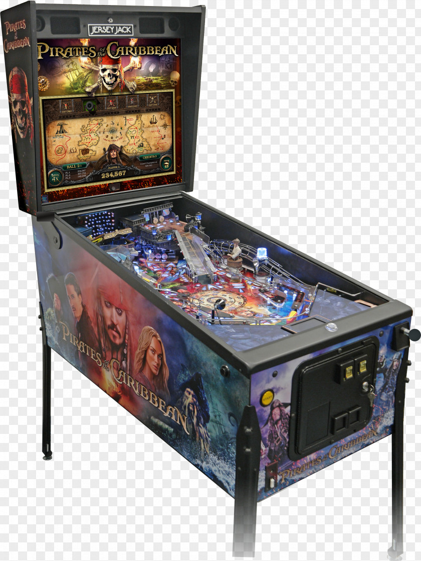 Pirates Of The Caribbean Jersey Jack Pinball Stern Video Game PNG