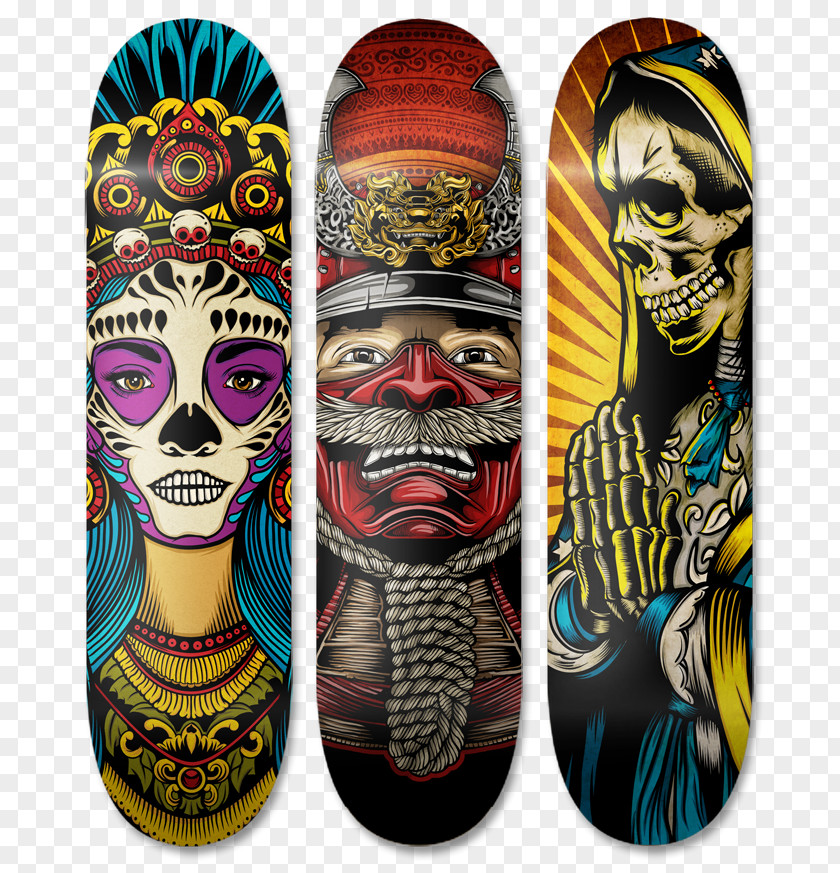 Skateboard Deck Designs Kicktail Graphic Design Art Longboard PNG