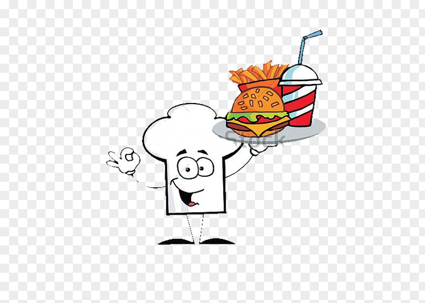 Chef Hat Holding Fort Crab Package Soft Drink Fast Food Junk Hamburger Cheeseburger PNG