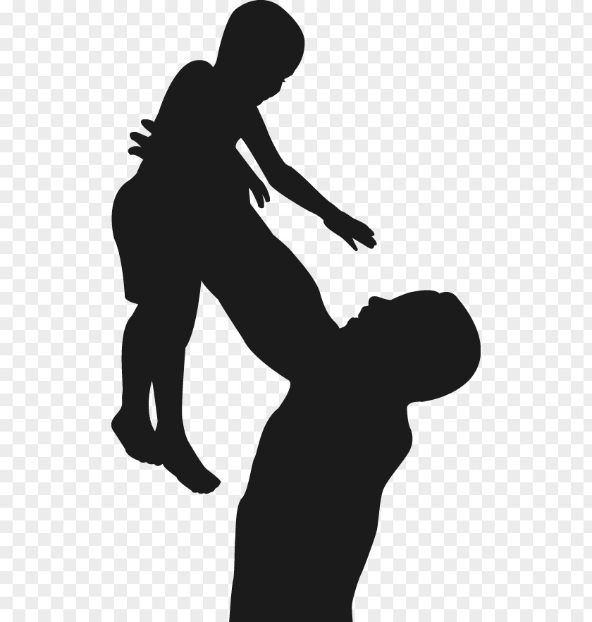 Father's Day Vector Silhouettes Silhouette Fathers PNG
