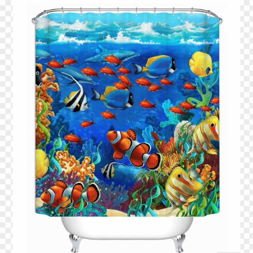 The Atmosphere Was Strewn With Flowers Coral Reef Fish Underwater Painting PNG