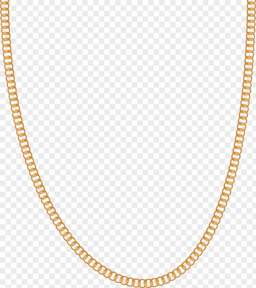 Chain Vector Necklace Jewellery Gold Carat PNG