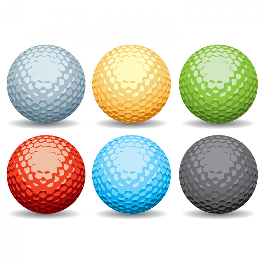 Golf Balls Clubs Paint PNG