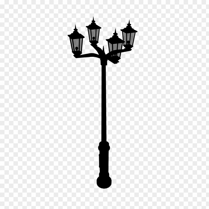 M Product Design Street Light Black & White PNG