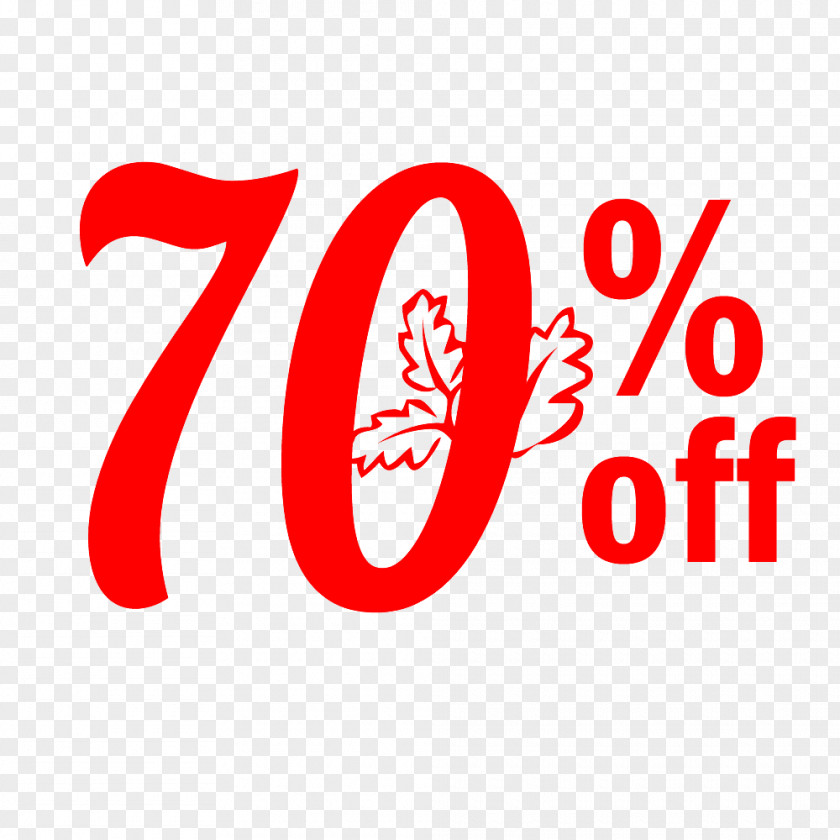 Thanksgiving Sale 70% Off Discount Tag. PNG