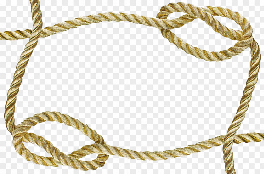 Yellow Rope Border Picture Frame Knot PNG