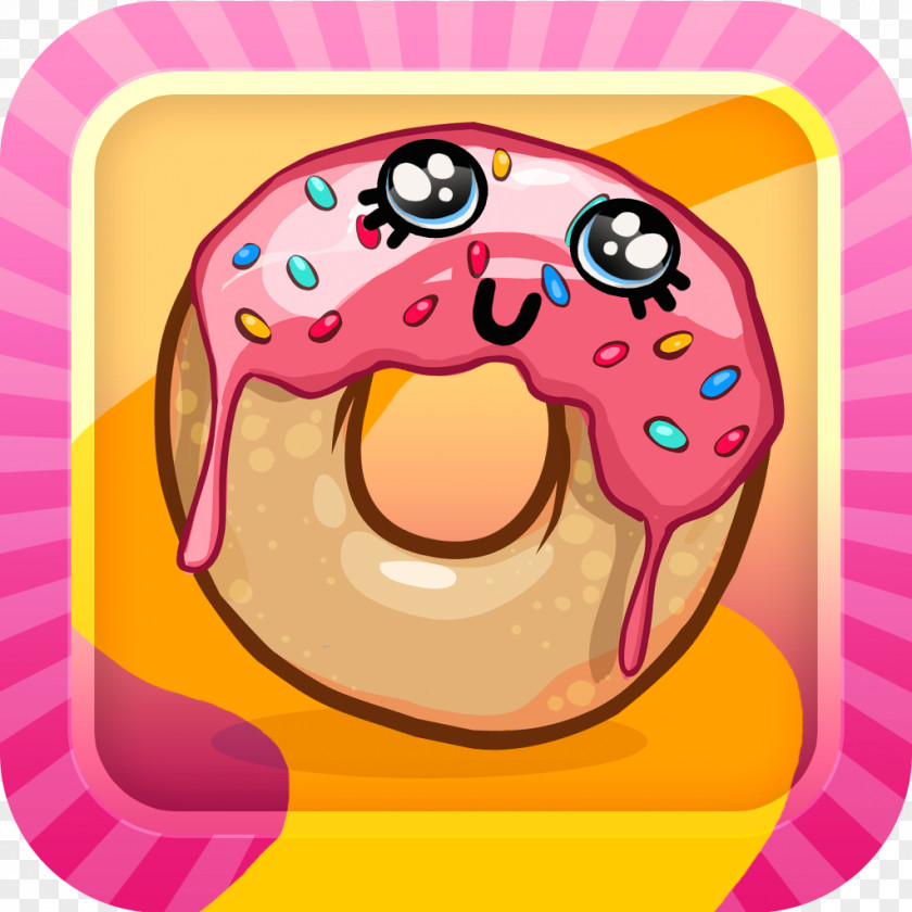 Donut Cartoon Food Nose Pink M Clip Art PNG