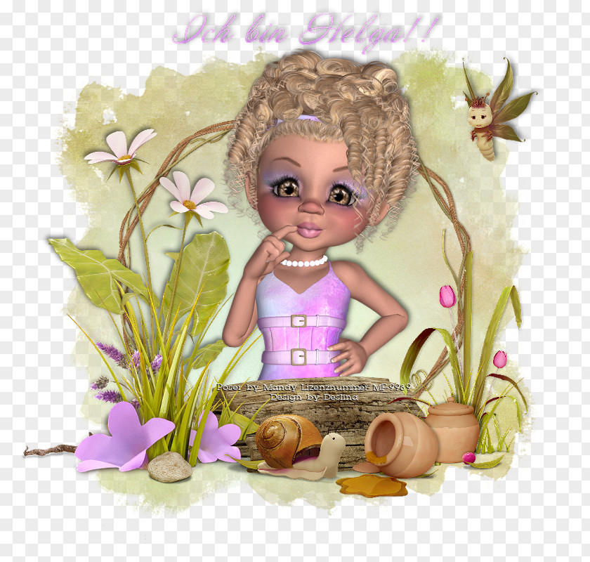 Helga Geerhart Fairy Lilac Doll PNG