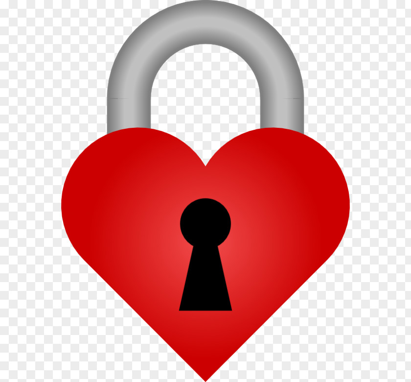 Love Key Heart Padlock Clip Art PNG