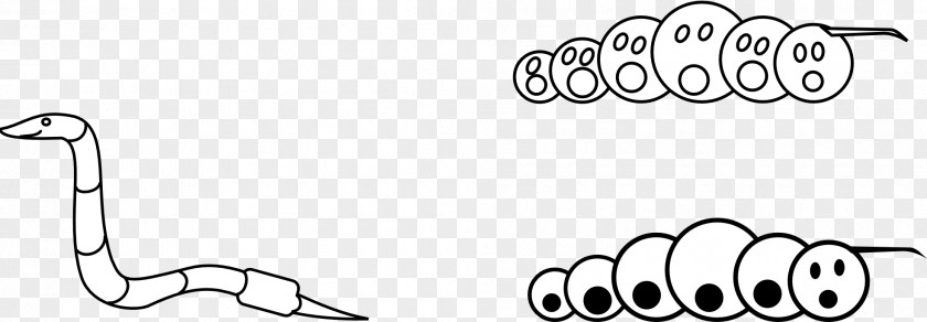 Worm Black And White Line Art Clip PNG