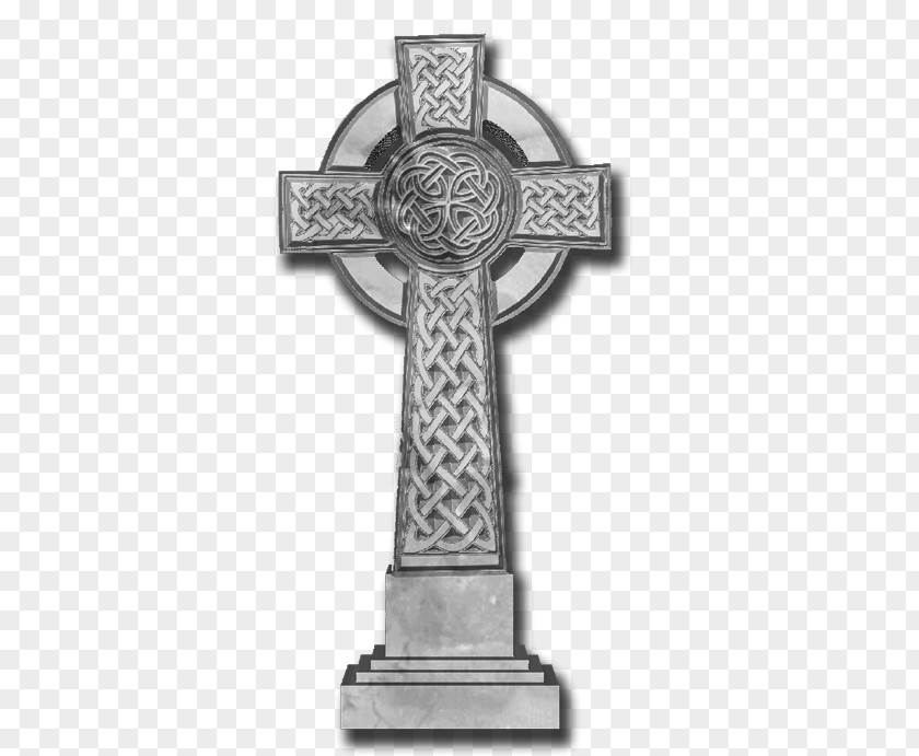 Cross Design Crucifix Celtic Headstone Memorial PNG