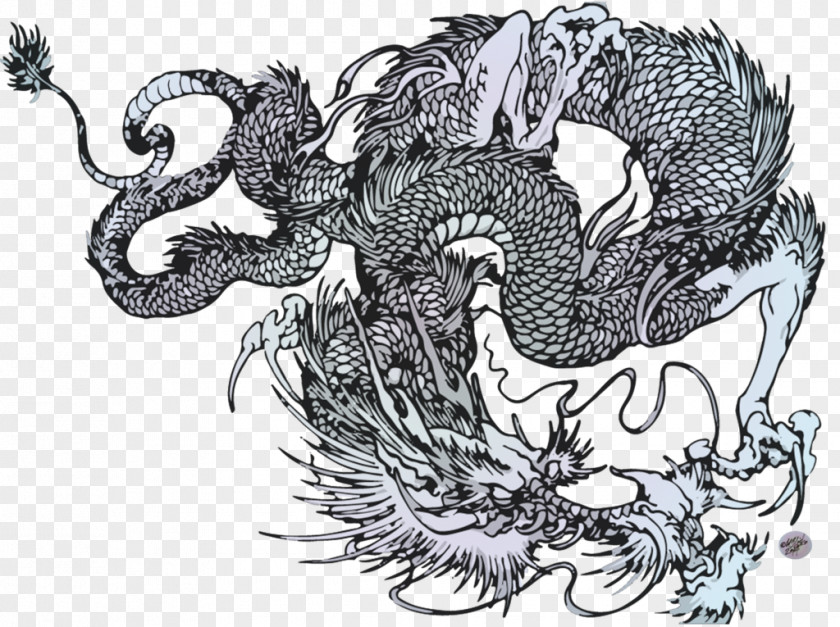Dragon Japanese Drawing PNG