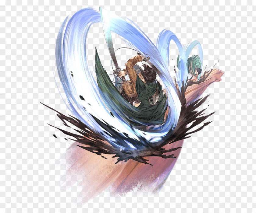 Granblue Fantasy Attack On Titan Levi Mikasa Ackerman Eren Yeager PNG