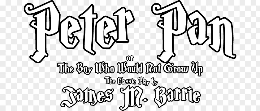 Peter Pan John Darling Calligraphy White Handwriting Line Art Recreation PNG