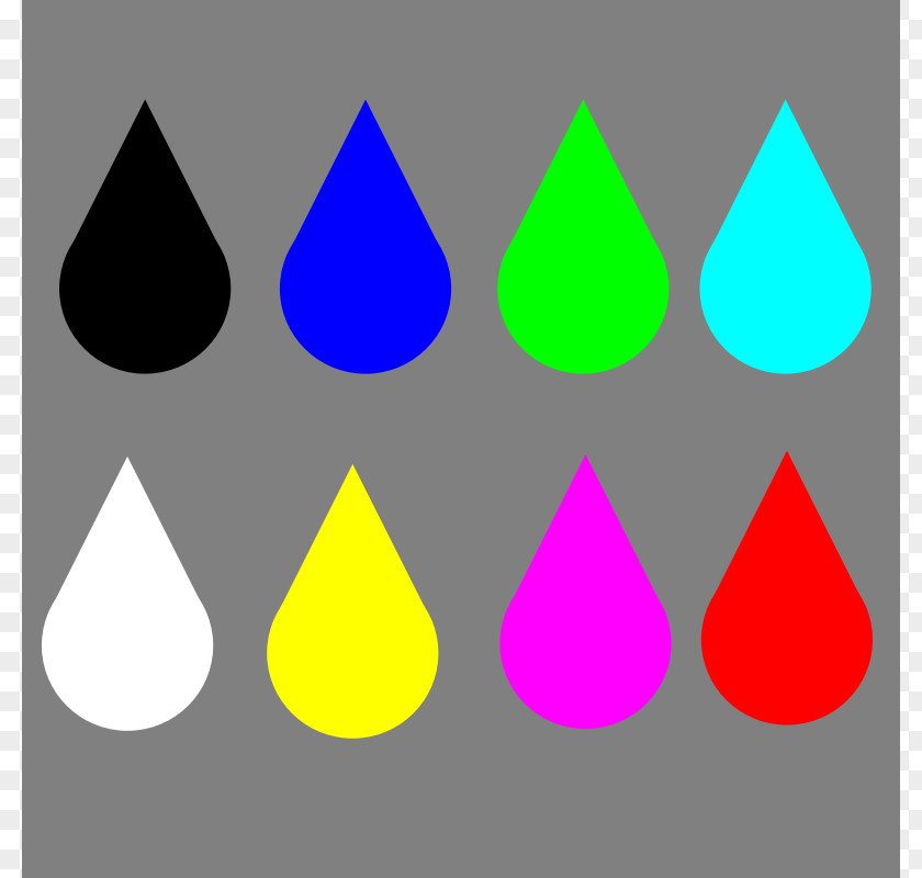 Cartoon Water Drops Color Clip Art PNG
