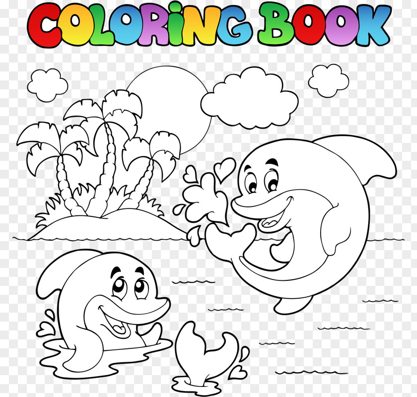 Dolphin Pictures Coloring Book Royalty-free Illustration PNG