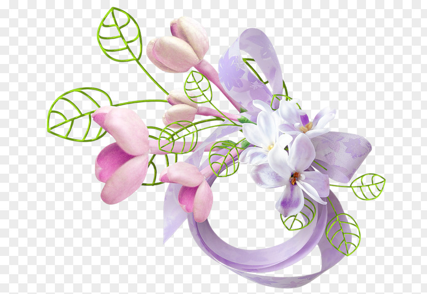 Purple Floral Design PNG