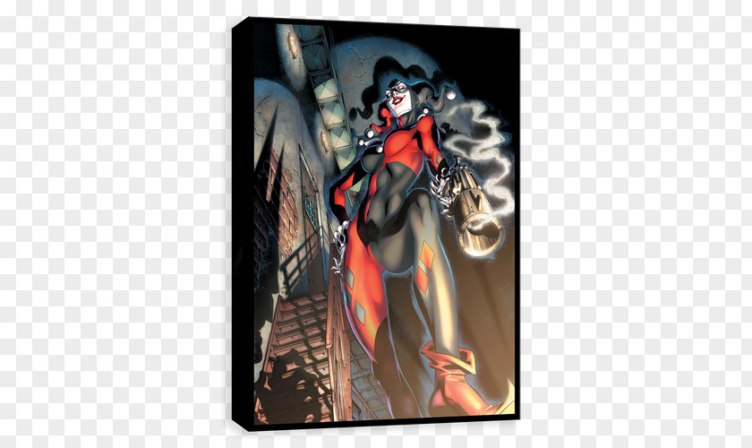 Smoking Gun Harley Quinn Joker Batman Comics Poster PNG