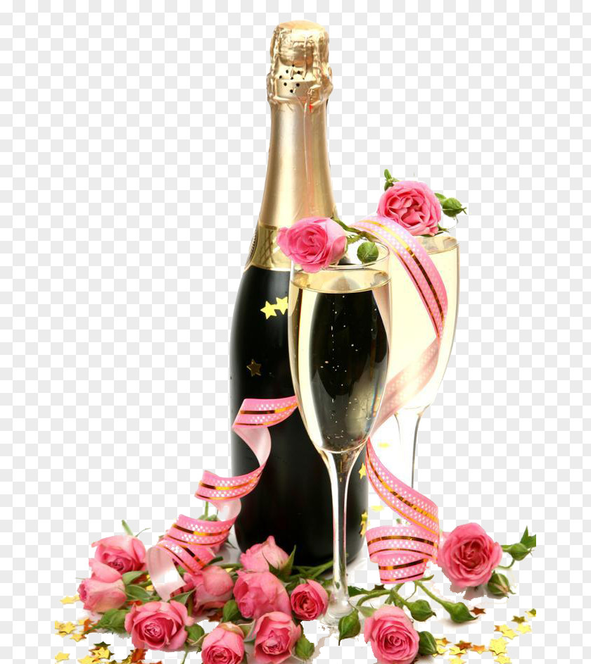 Wine Champagne Wedding Invitation PNG