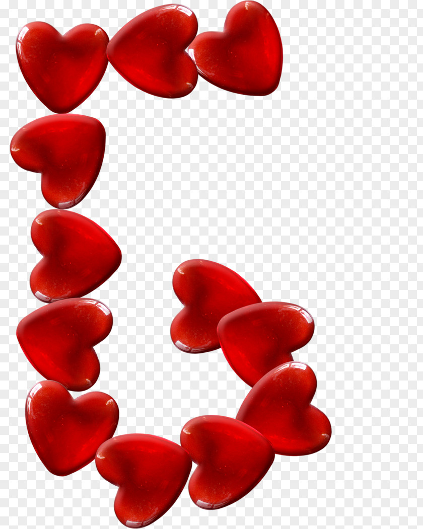 Heart Red Love Yellow Alphabet PNG