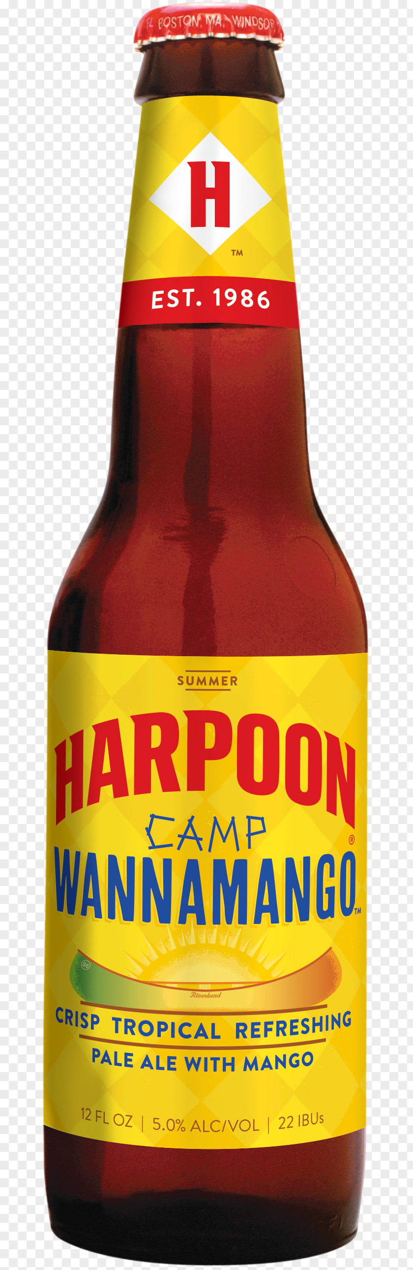Beer Harpoon Brewery Seasonal Ale Bottle PNG