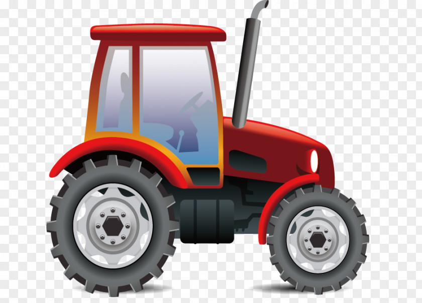 Cartoon Tractor Car Tire Automobile Repair Shop Vehicle PNG
