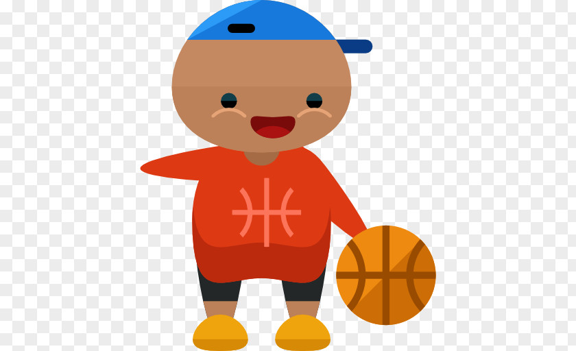 Little Boy Playing Basketball Icon PNG
