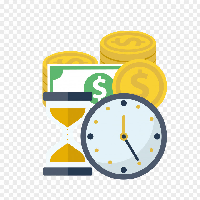 Money Time Value Of Flat Design Finance PNG