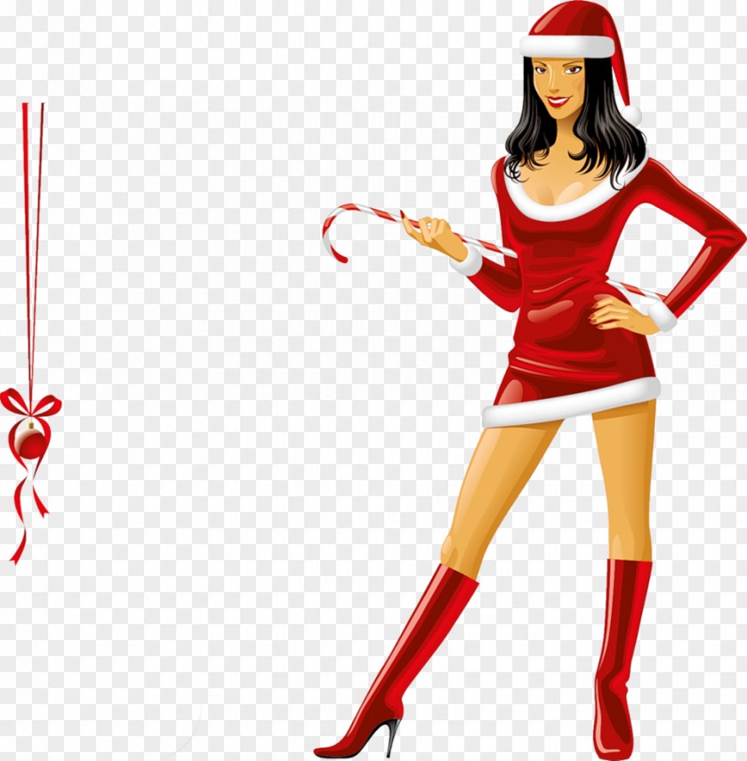 Santa Claus Mrs. Christmas PNG