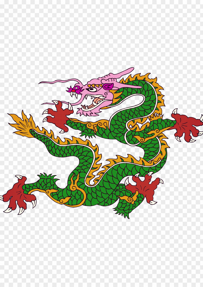 Vector Chinese Dragon Classical Clip Art PNG