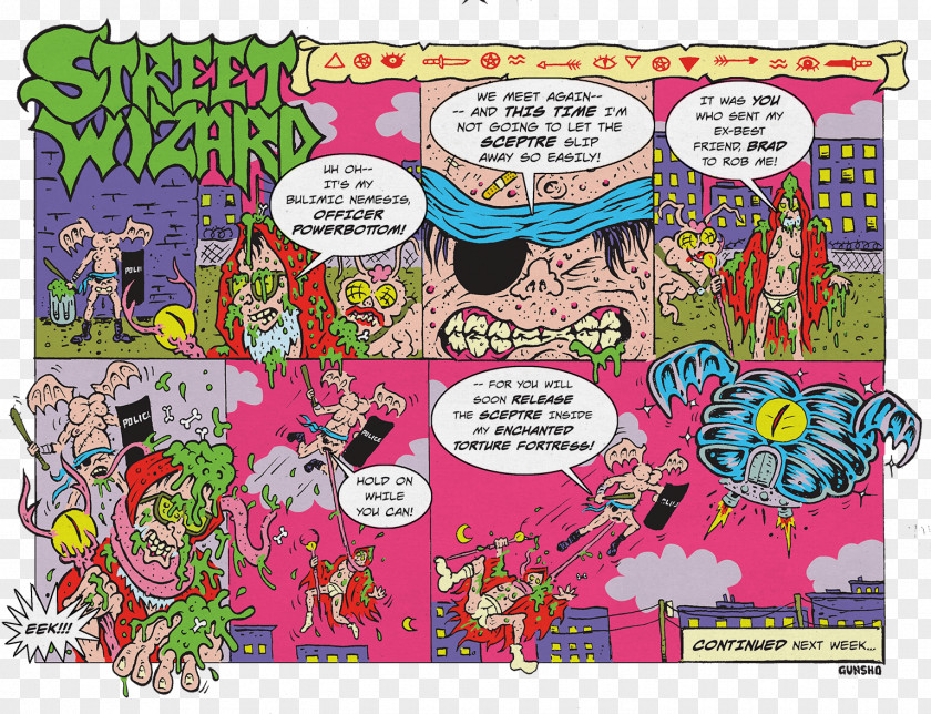 Adult Swim Comics Cartoon Poster Street Wizards Series PNG