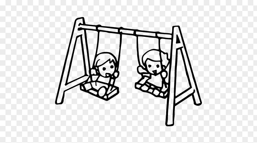 Child Swing Drawing Coloring Book Playground PNG